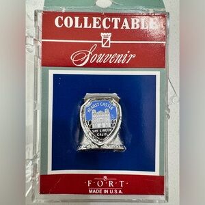 Vintage Hearst Castle San Simeon Calif Pewter Thimble – F•O•R•T USA
